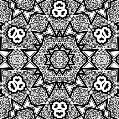 El çizimi Mandala, siyah beyaz sanat, yetişkin boyama sayfası, ayrıntılı çizim, taslak karalama, baskı, sanat.