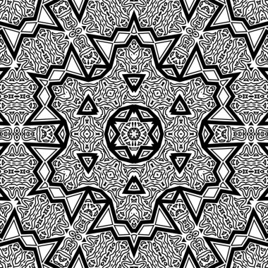 El çizimi Mandala, siyah beyaz sanat, yetişkin boyama sayfası, ayrıntılı çizim, taslak karalama, baskı, sanat.