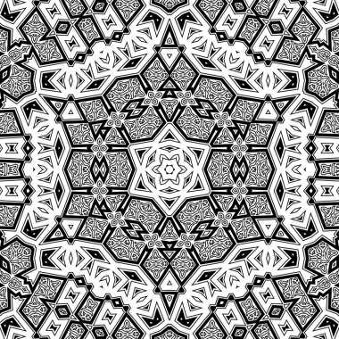 El çizimi Mandala, siyah beyaz sanat, yetişkin boyama sayfası, ayrıntılı çizim, taslak karalama, baskı, sanat.