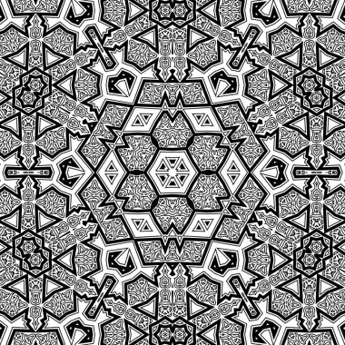 El çizimi Mandala, siyah beyaz sanat, yetişkin boyama sayfası, ayrıntılı çizim, taslak karalama, baskı, sanat.