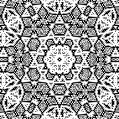 El çizimi Mandala, siyah beyaz sanat, yetişkin boyama sayfası, ayrıntılı çizim, taslak karalama, baskı, sanat.