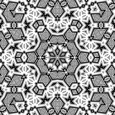 El çizimi Mandala, siyah beyaz sanat, yetişkin boyama sayfası, ayrıntılı çizim, taslak karalama, baskı, sanat.