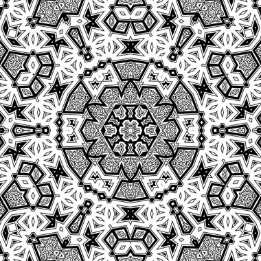 El çizimi Mandala, siyah beyaz sanat, yetişkin boyama sayfası, ayrıntılı çizim, taslak karalama, baskı, sanat.