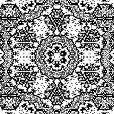 El çizimi Mandala, siyah beyaz sanat, yetişkin boyama sayfası, ayrıntılı çizim, taslak karalama, baskı, sanat.