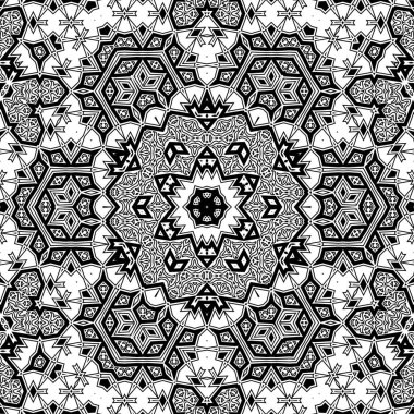 El çizimi Mandala, siyah beyaz sanat, yetişkin boyama sayfası, ayrıntılı çizim, taslak karalama, baskı, sanat.