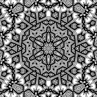 El çizimi Mandala, siyah beyaz sanat, yetişkin boyama sayfası, ayrıntılı çizim, taslak karalama, baskı, sanat.