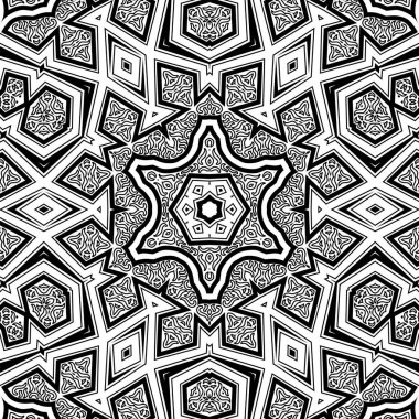 El çizimi Mandala, siyah beyaz sanat, yetişkin boyama sayfası, ayrıntılı çizim, taslak karalama, baskı, sanat.