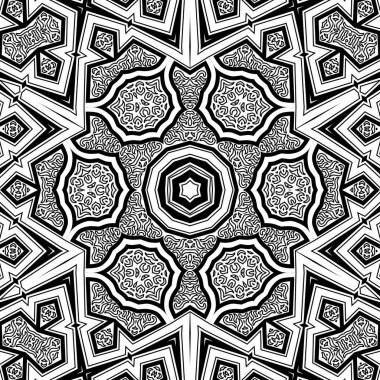 El çizimi Mandala, siyah beyaz sanat, yetişkin boyama sayfası, ayrıntılı çizim, taslak karalama, baskı, sanat.