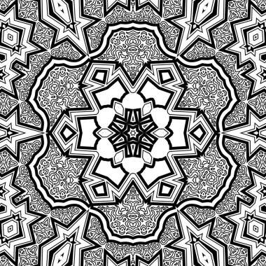 El çizimi Mandala, siyah beyaz sanat, yetişkin boyama sayfası, ayrıntılı çizim, taslak karalama, baskı, sanat.