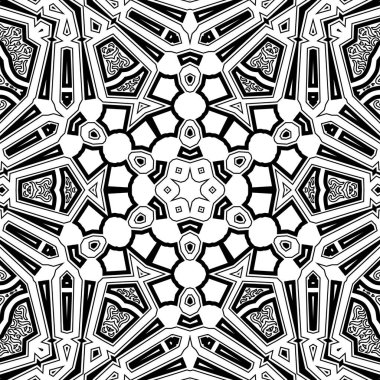 El çizimi Mandala, siyah beyaz sanat, yetişkin boyama sayfası, ayrıntılı çizim, taslak karalama, baskı, sanat.