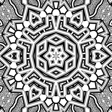 El çizimi Mandala, siyah beyaz sanat, yetişkin boyama sayfası, ayrıntılı çizim, taslak karalama, baskı, sanat.