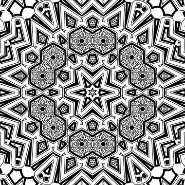 El çizimi Mandala, siyah beyaz sanat, yetişkin boyama sayfası, ayrıntılı çizim, taslak karalama, baskı, sanat.