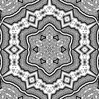 El çizimi Mandala, siyah beyaz sanat, yetişkin boyama sayfası, ayrıntılı çizim, taslak karalama, baskı, sanat.