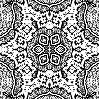 El çizimi Mandala, siyah beyaz sanat, yetişkin boyama sayfası, ayrıntılı çizim, taslak karalama, baskı, sanat.