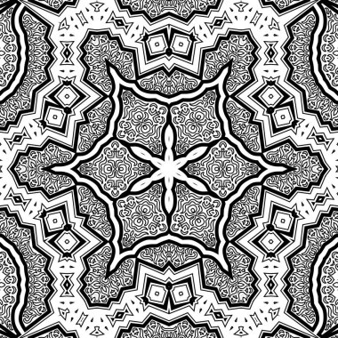 El çizimi Mandala, siyah beyaz sanat, yetişkin boyama sayfası, ayrıntılı çizim, taslak karalama, baskı, sanat.