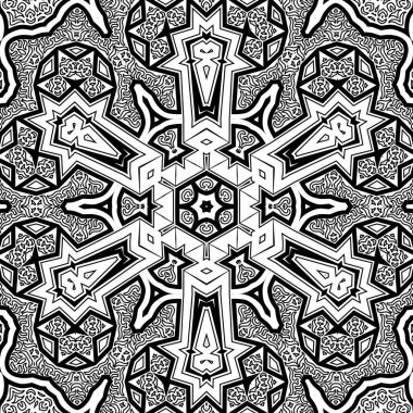 El çizimi Mandala, siyah beyaz sanat, yetişkin boyama sayfası, ayrıntılı çizim, taslak karalama, baskı, sanat.