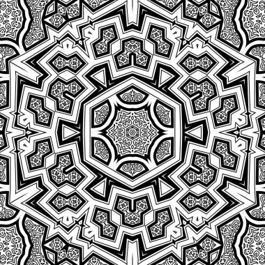 El çizimi Mandala, siyah beyaz sanat, yetişkin boyama sayfası, ayrıntılı çizim, taslak karalama, baskı, sanat.