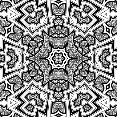 El çizimi Mandala, siyah beyaz sanat, yetişkin boyama sayfası, ayrıntılı çizim, taslak karalama, baskı, sanat.