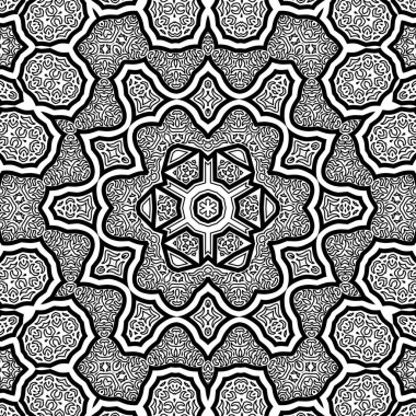 El çizimi Mandala, siyah beyaz sanat, yetişkin boyama sayfası, ayrıntılı çizim, taslak karalama, baskı, sanat.