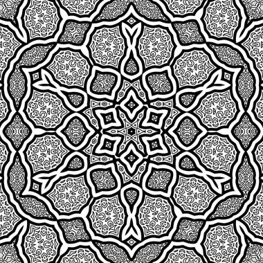 El çizimi Mandala, siyah beyaz sanat, yetişkin boyama sayfası, ayrıntılı çizim, taslak karalama, baskı, sanat.