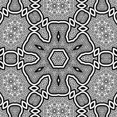 El çizimi Mandala, siyah beyaz sanat, yetişkin boyama sayfası, ayrıntılı çizim, taslak karalama, baskı, sanat.