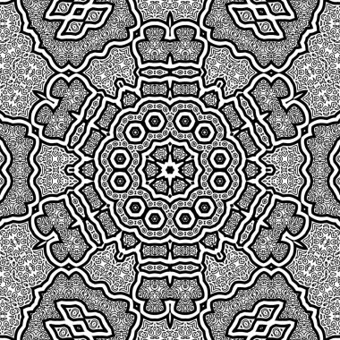 El çizimi Mandala, siyah beyaz sanat, yetişkin boyama sayfası, ayrıntılı çizim, taslak karalama, baskı, sanat.