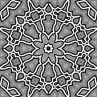 El çizimi Mandala, siyah beyaz sanat, yetişkin boyama sayfası, ayrıntılı çizim, taslak karalama, baskı, sanat.