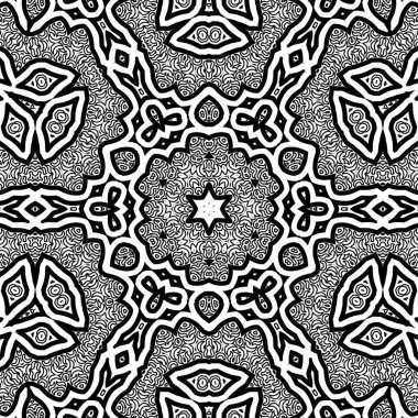 El çizimi Mandala, siyah beyaz sanat, yetişkin boyama sayfası, ayrıntılı çizim, taslak karalama, baskı, sanat.