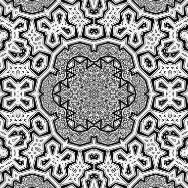 El çizimi Mandala, siyah beyaz sanat, yetişkin boyama sayfası, ayrıntılı çizim, taslak karalama, baskı, sanat.