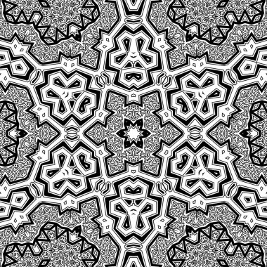 El çizimi Mandala, siyah beyaz sanat, yetişkin boyama sayfası, ayrıntılı çizim, taslak karalama, baskı, sanat.