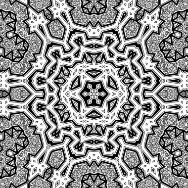 El çizimi Mandala, siyah beyaz sanat, yetişkin boyama sayfası, ayrıntılı çizim, taslak karalama, baskı, sanat.