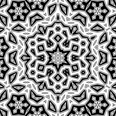 El çizimi Mandala, siyah beyaz sanat, yetişkin boyama sayfası, ayrıntılı çizim, taslak karalama, baskı, sanat.