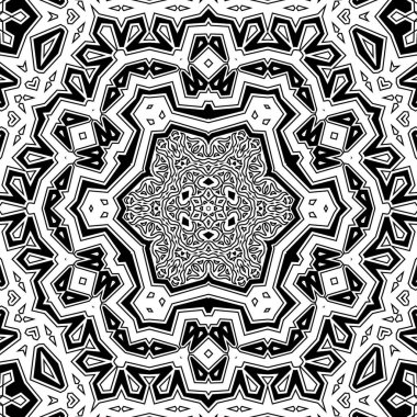 El çizimi Mandala, siyah beyaz sanat, yetişkin boyama sayfası, ayrıntılı çizim, taslak karalama, baskı, sanat.