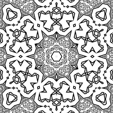 El çizimi Mandala, siyah beyaz sanat, yetişkin boyama sayfası, ayrıntılı çizim, taslak karalama, baskı, sanat.