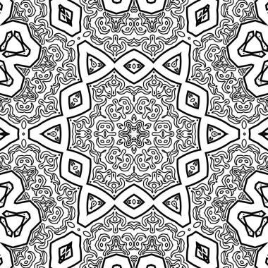 El çizimi Mandala, siyah beyaz sanat, yetişkin boyama sayfası, ayrıntılı çizim, taslak karalama, baskı, sanat.