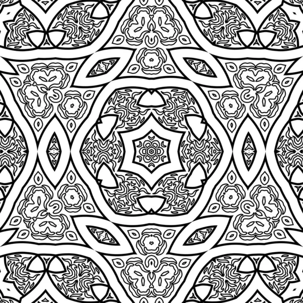 El çizimi Mandala, siyah beyaz sanat, yetişkin boyama sayfası, ayrıntılı çizim, taslak karalama, baskı, sanat.