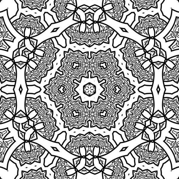 El çizimi Mandala, siyah beyaz sanat, yetişkin boyama sayfası, ayrıntılı çizim, taslak karalama, baskı, sanat.