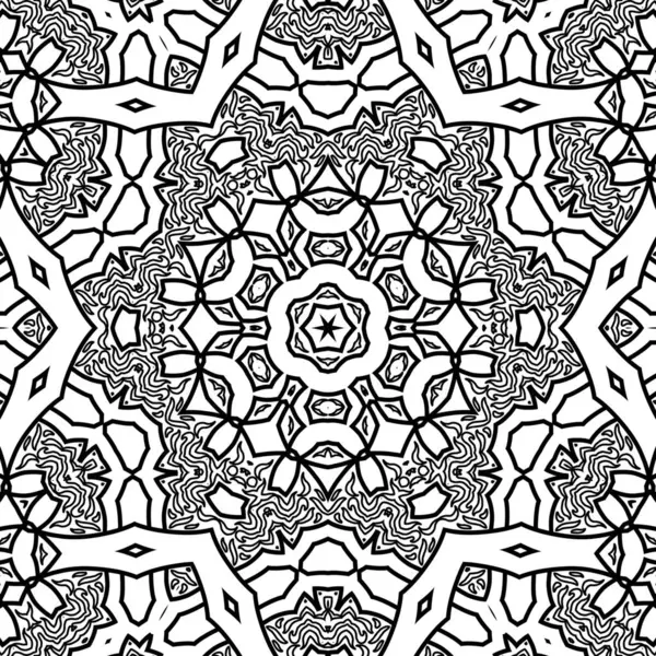 El çizimi Mandala, siyah beyaz sanat, yetişkin boyama sayfası, ayrıntılı çizim, taslak karalama, baskı, sanat.