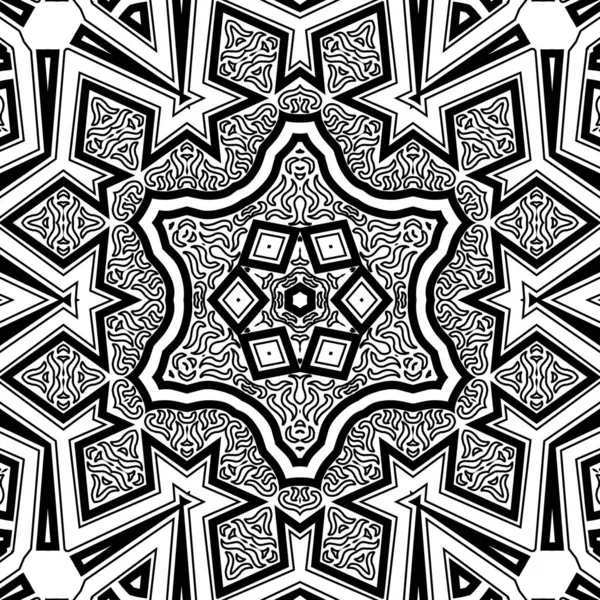 El çizimi Mandala, siyah beyaz sanat, yetişkin boyama sayfası, ayrıntılı çizim, taslak karalama, baskı, sanat.