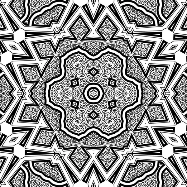 El çizimi Mandala, siyah beyaz sanat, yetişkin boyama sayfası, ayrıntılı çizim, taslak karalama, baskı, sanat.