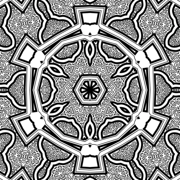 El çizimi Mandala, siyah beyaz sanat, yetişkin boyama sayfası, ayrıntılı çizim, taslak karalama, baskı, sanat.