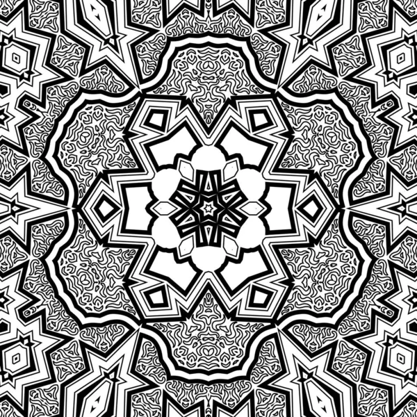 El çizimi Mandala, siyah beyaz sanat, yetişkin boyama sayfası, ayrıntılı çizim, taslak karalama, baskı, sanat.