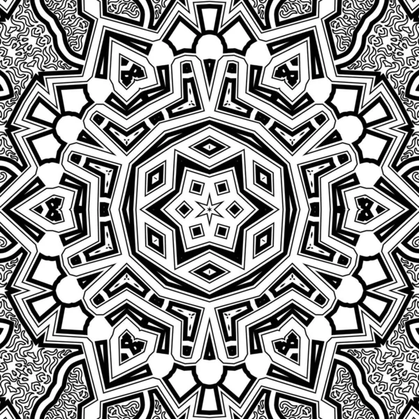 El çizimi Mandala, siyah beyaz sanat, yetişkin boyama sayfası, ayrıntılı çizim, taslak karalama, baskı, sanat.