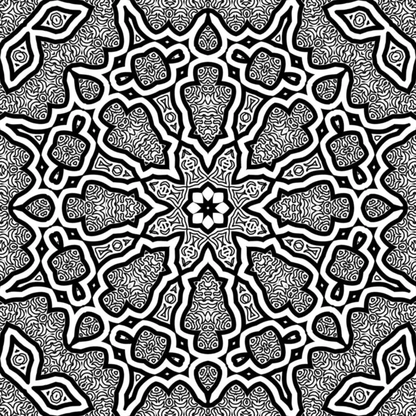 El çizimi Mandala, siyah beyaz sanat, yetişkin boyama sayfası, ayrıntılı çizim, taslak karalama, baskı, sanat.