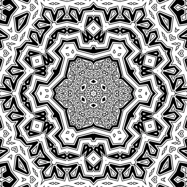 El çizimi Mandala, siyah beyaz sanat, yetişkin boyama sayfası, ayrıntılı çizim, taslak karalama, baskı, sanat.