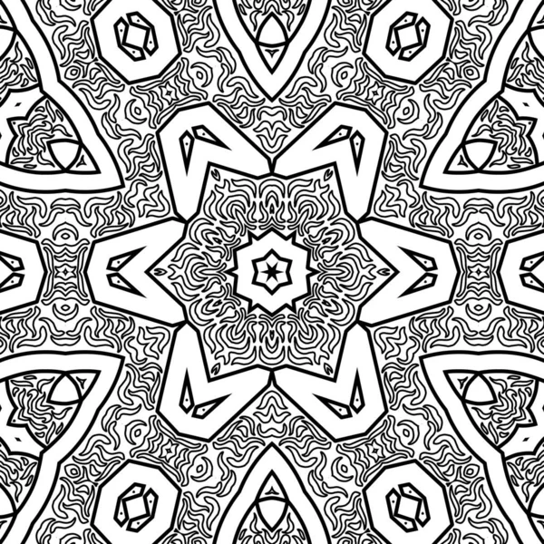 El çizimi Mandala, siyah beyaz sanat, yetişkin boyama sayfası, ayrıntılı çizim, taslak karalama, baskı, sanat.