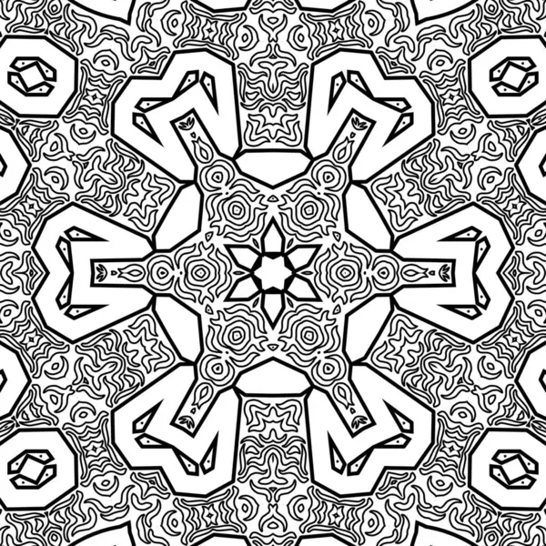 El çizimi Mandala, siyah beyaz sanat, yetişkin boyama sayfası, ayrıntılı çizim, taslak karalama, baskı, sanat.