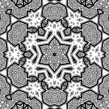 El çizimi Mandala, siyah beyaz sanat, yetişkin boyama sayfası, ayrıntılı çizim, taslak karalama, baskı, sanat.