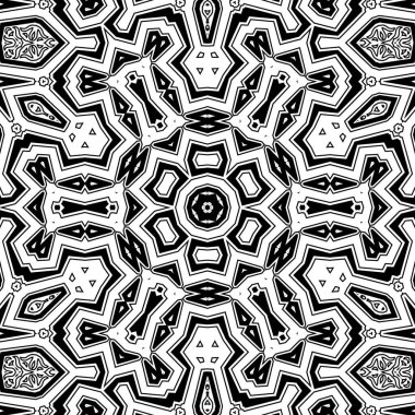 El çizimi Mandala, siyah beyaz sanat, yetişkin boyama sayfası, ayrıntılı çizim, taslak karalama, baskı, sanat.