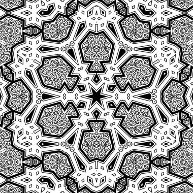 El çizimi Mandala, siyah beyaz sanat, yetişkin boyama sayfası, ayrıntılı çizim, taslak karalama, baskı, sanat.